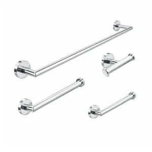 Set de accesorios para baño 4 piezas cromado