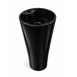 Lavamanos de columna redondo negro