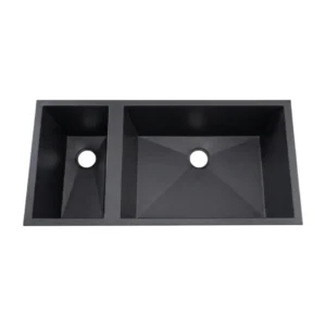 Fregadero Doble Ponchera Negro
