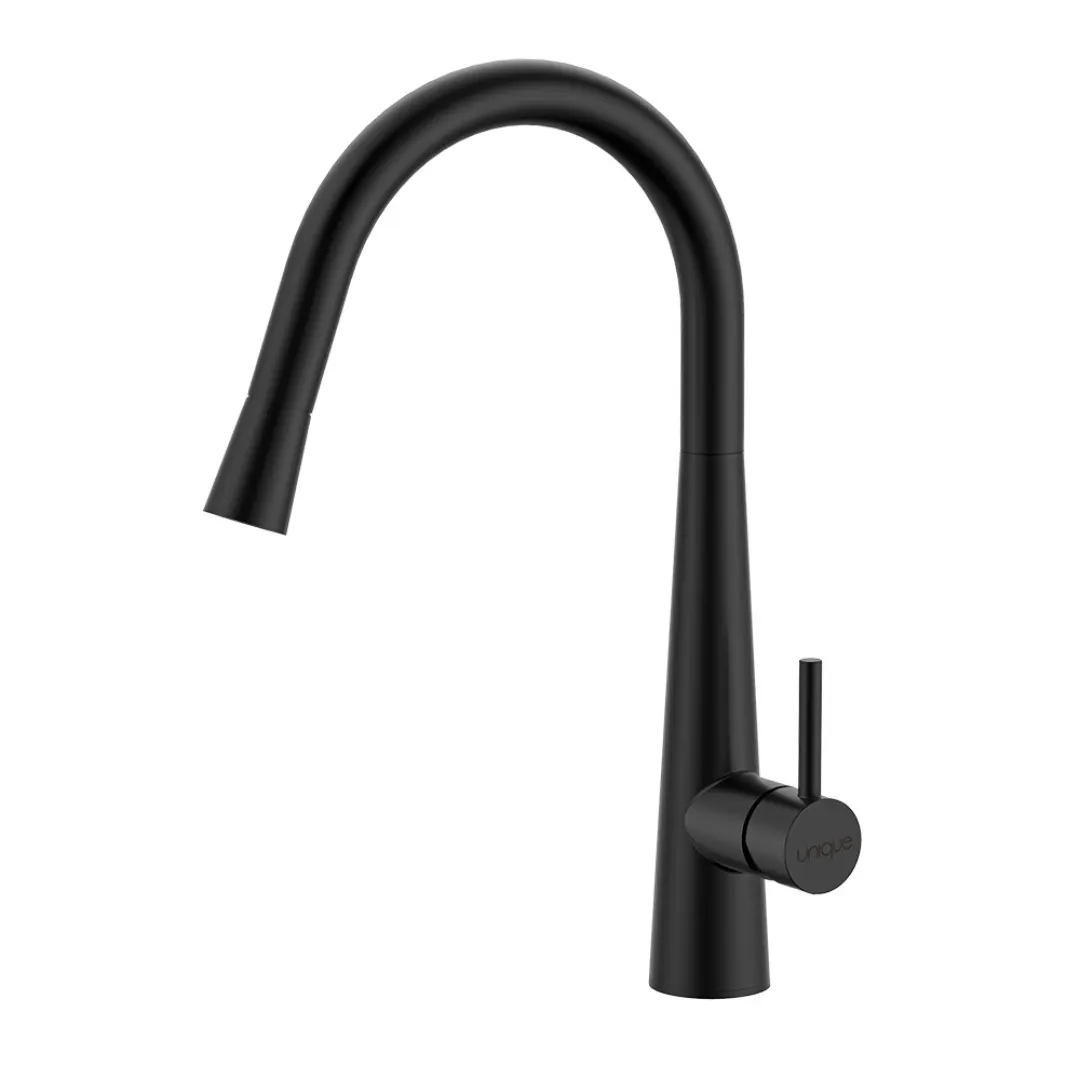 Monomando para fregadero Acero Inoxidable Negro mate